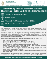 NEPS & ESCI: Introducing Trauma informed practice – the stress factor getting the balance right Webinar (2)