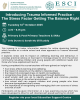 NEPS & ESCI: Introducing Trauma informed practice – the stress factor getting the balance right Webinar